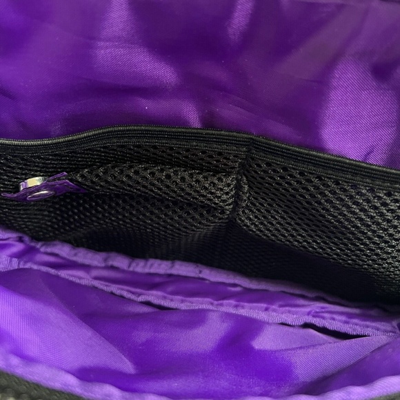 Caboodles Waist Bag Sling Fanny Pack Black Hiking Cycling Back Zippered Pocket - Picture 7 of 11